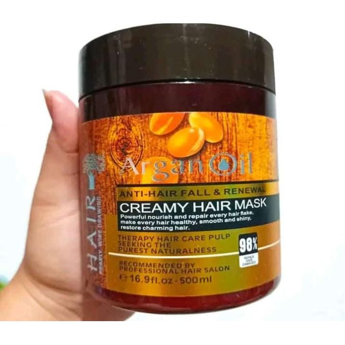 Argan Oil Keratin Creamy Hair Mask Moisturizing & Smooth 500ml