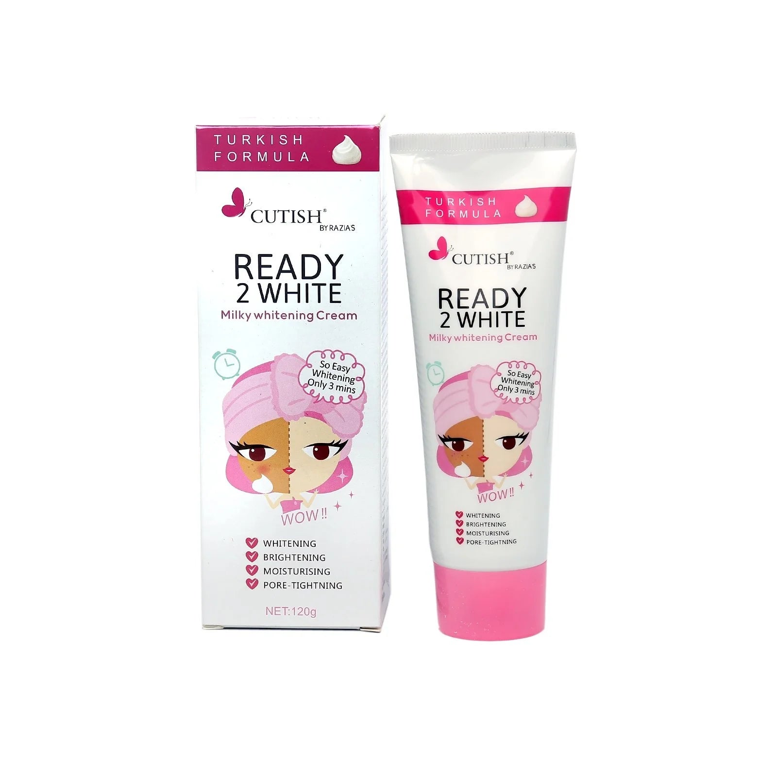 Cutish Ready 2 White Milky Whitening Cream 120G