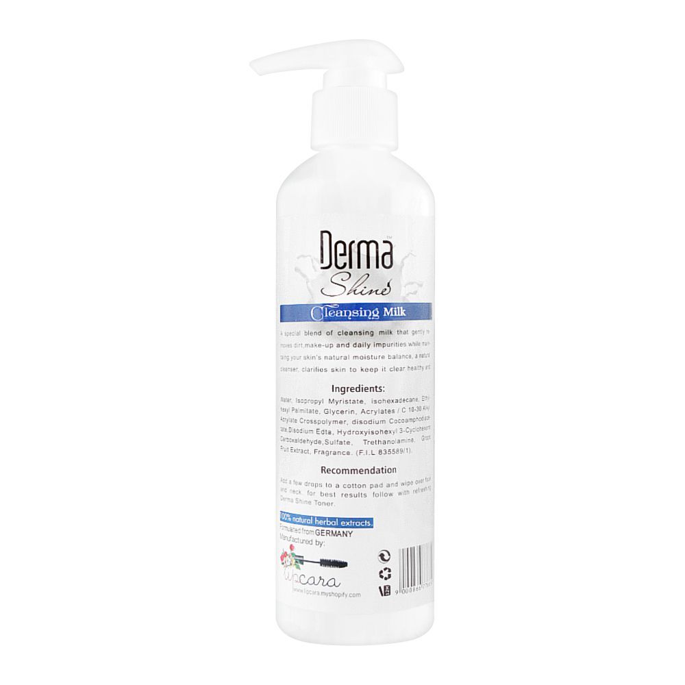 DERMA SHINE Hydrating Cleansing Milk Lightening complexion 200ml