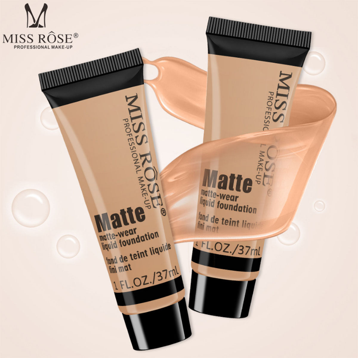 MISS ROSE Full Coverage Matte Foundation 37ML IVORY 6