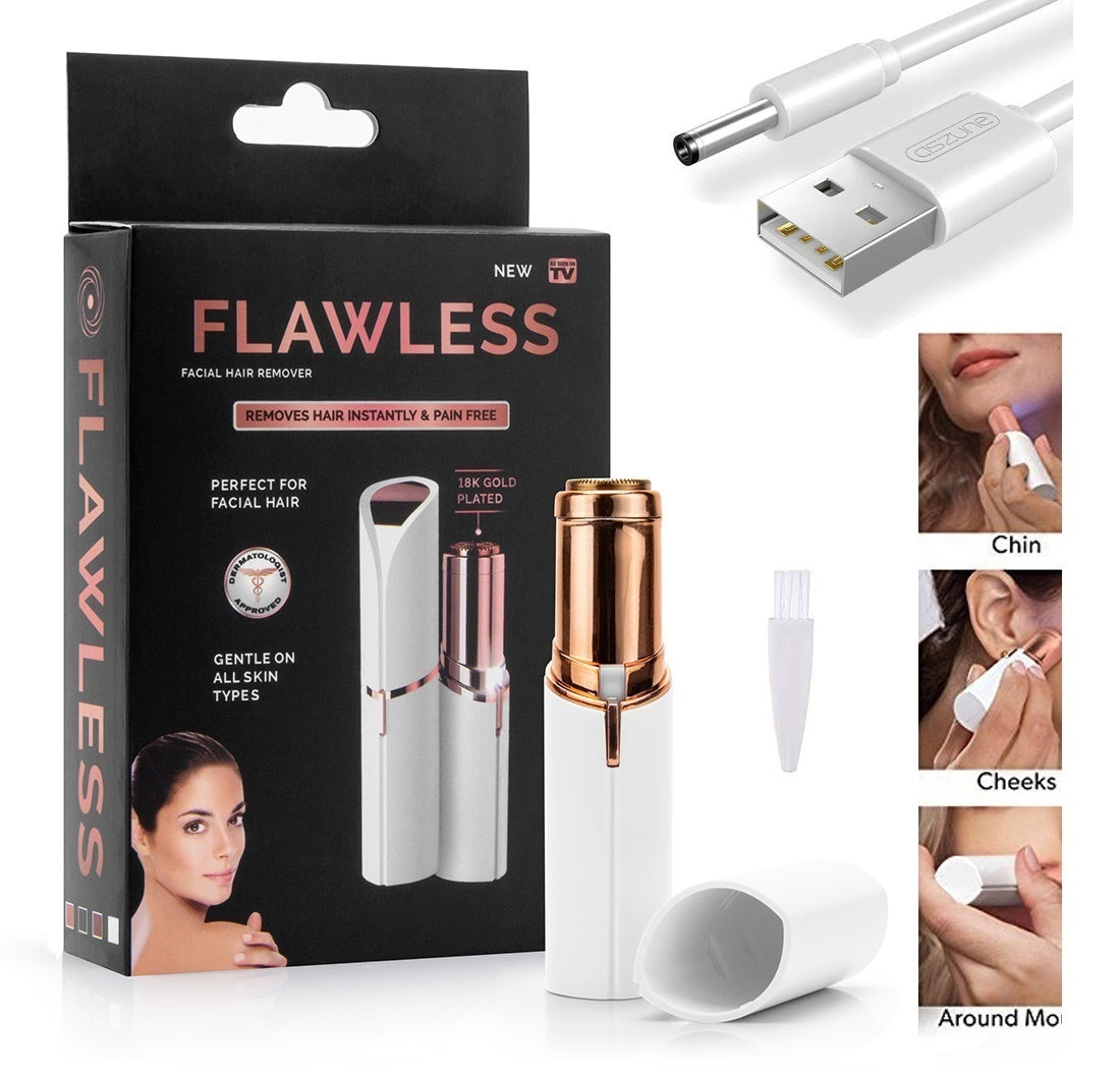 Flawless Women's Painless Hair Remover Facial Beauty Hair Trimmer Epilator Rechargable