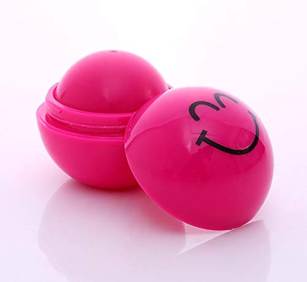 Cute Smiley Face Lip Balm Ball Multicolor