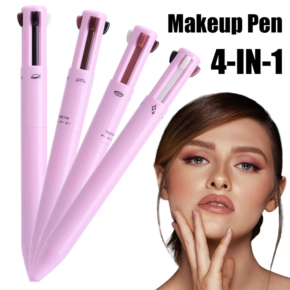 Eyeliner Eyebrow Pencil Contour Makeup Pen Long Lasting Waterproof 4 in 1