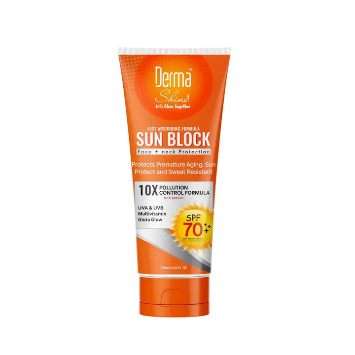 Derma Shine Sunblock SPF 70 Face & Neck 120ml