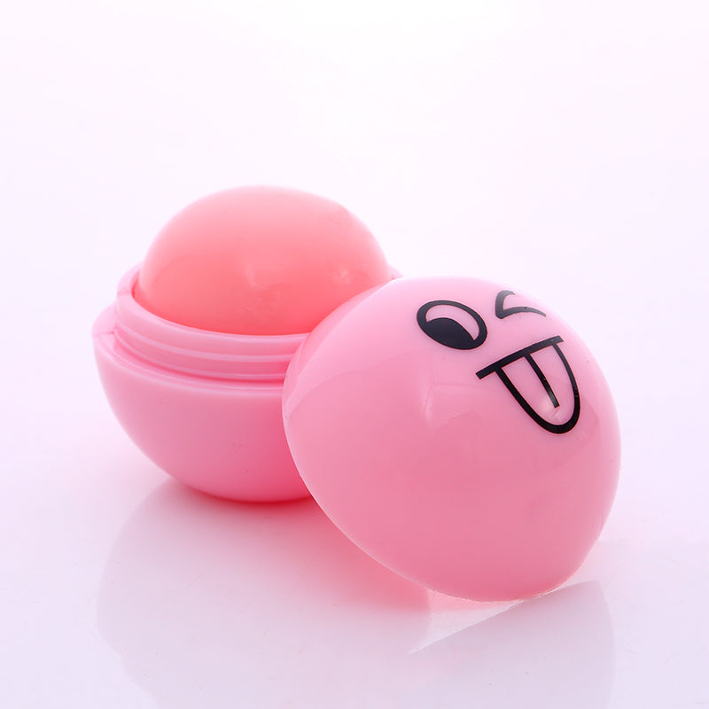 Cute Smiley Face Lip Balm Ball Multicolor