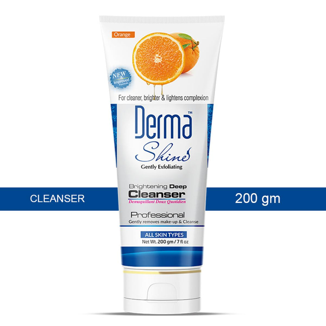 Derma Shine Orange Extract Cleanser 100% cruelty free Anti-Wrinkles 200G