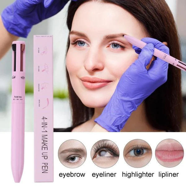 Eyeliner Eyebrow Pencil Contour Makeup Pen Long Lasting Waterproof 4 in 1