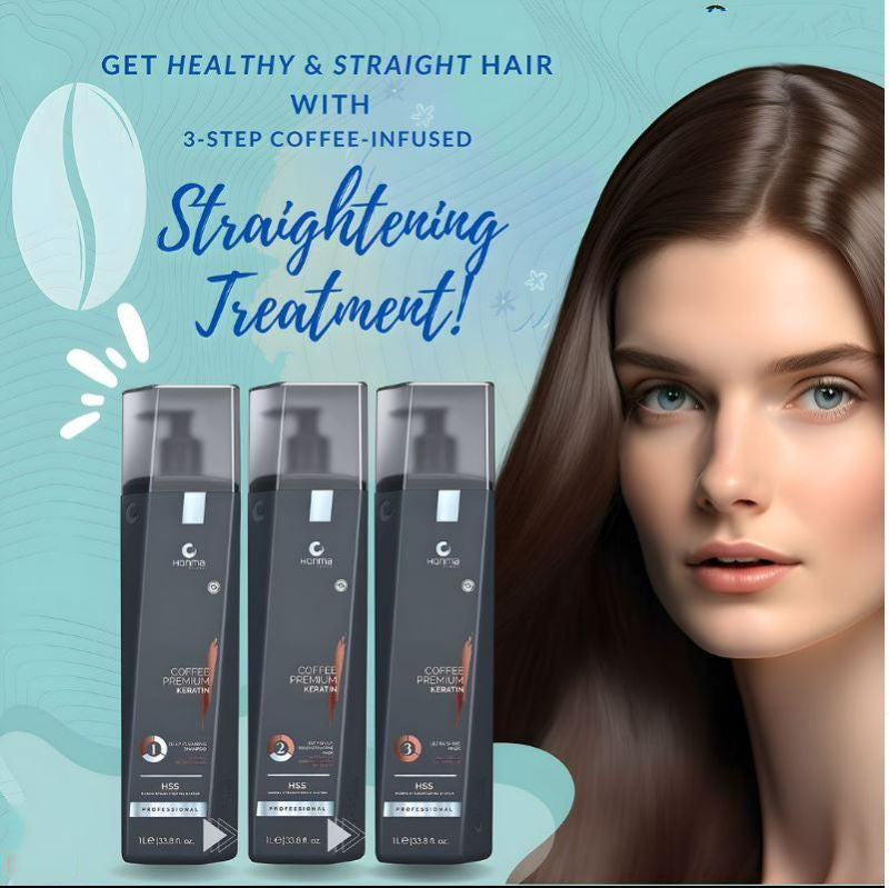 Coffee Premium Keratin Kit Honma Tokyo  Step 1-2-3 (1000x3ml)