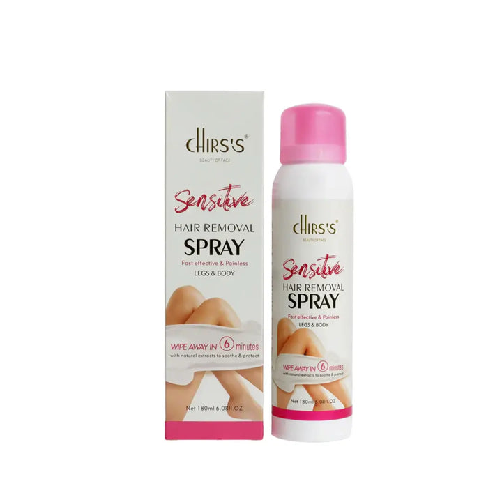Chirs's Sensitive Hair Removal Spray Fast Effective & Painless For Legs & Body 180ML