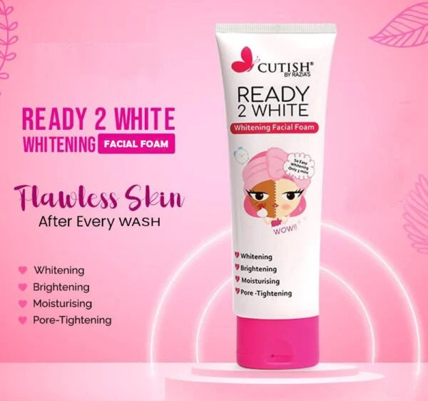 Cutish Ready 2 White Face Wash Whitening Moisturizing Face Wash 100 g