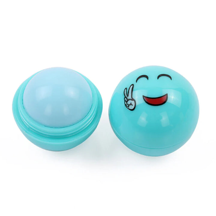 Cute Smiley Face Lip Balm Ball Multicolor