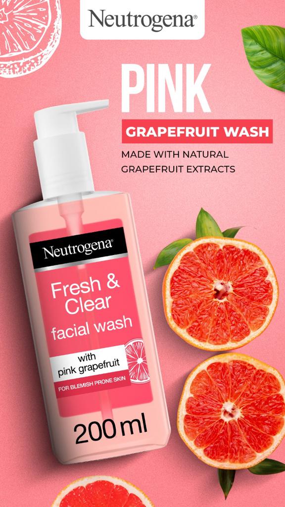Neutrogena Fresh & Clear Facial Wash Pink Grapefruit 200ml